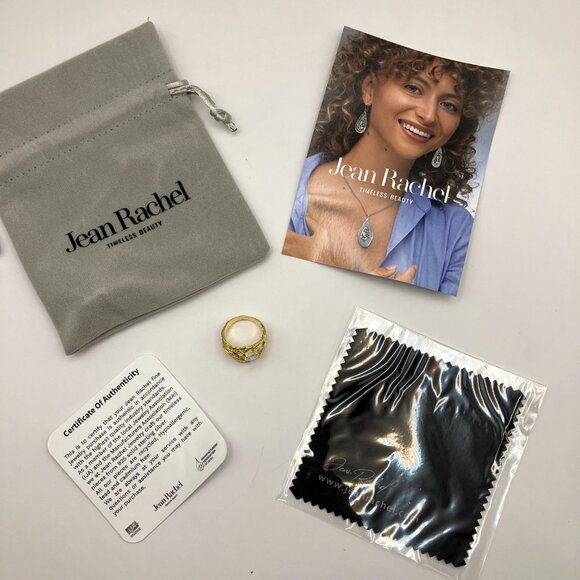 14K Gold Over Sterling Silver Leaf Wire Wrap Ring Size 6 Gift for Her - Picture 4 of 10